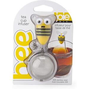 NEW Joie Kitchen Yellow Bee Loose Leaf Tea Infuser Stainless Steel BPA Free